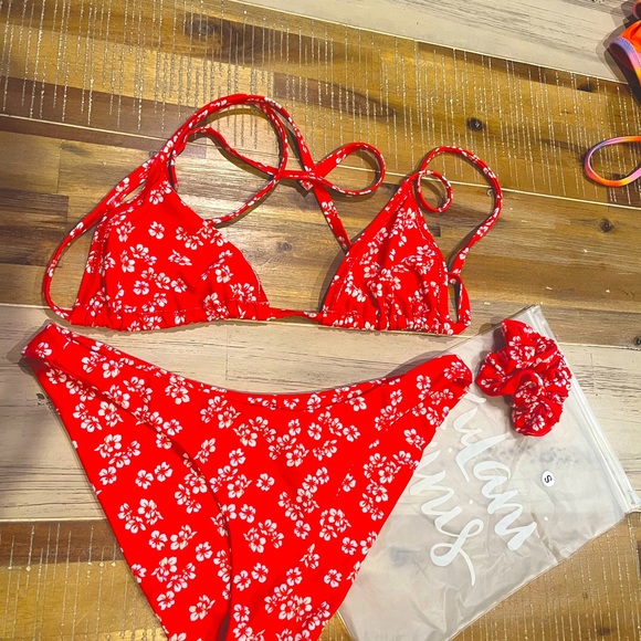 Swim Kulani Kinis Aloha Punch Bikini With Matching Scrunchie Poshmark